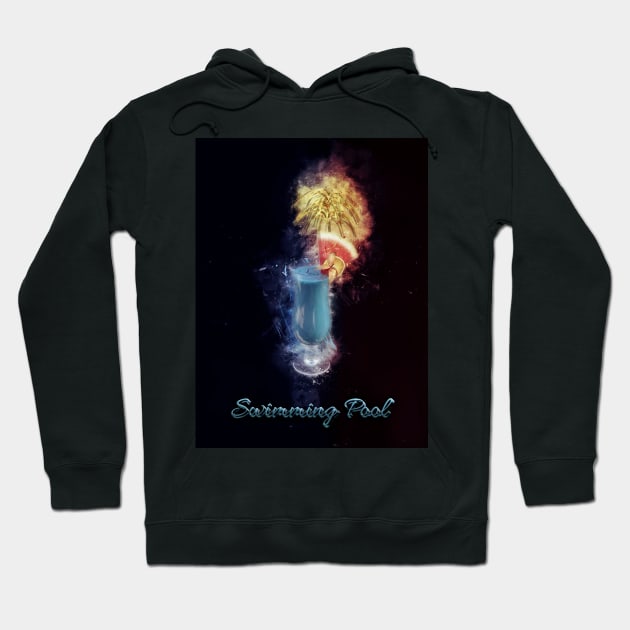Swimming Pool Cocktail Drink Happy Hour Party Hoodie by Boehm Graphics